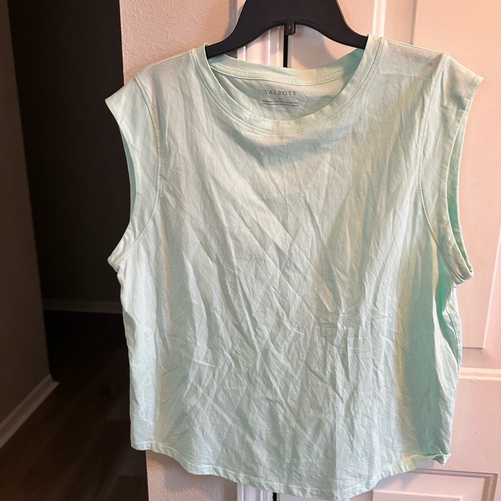 Talbots Mint Muscle Tee - Picture 3 of 4